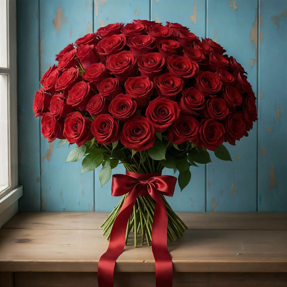 Букет Красные розы Блэк Меджик в Смоленской