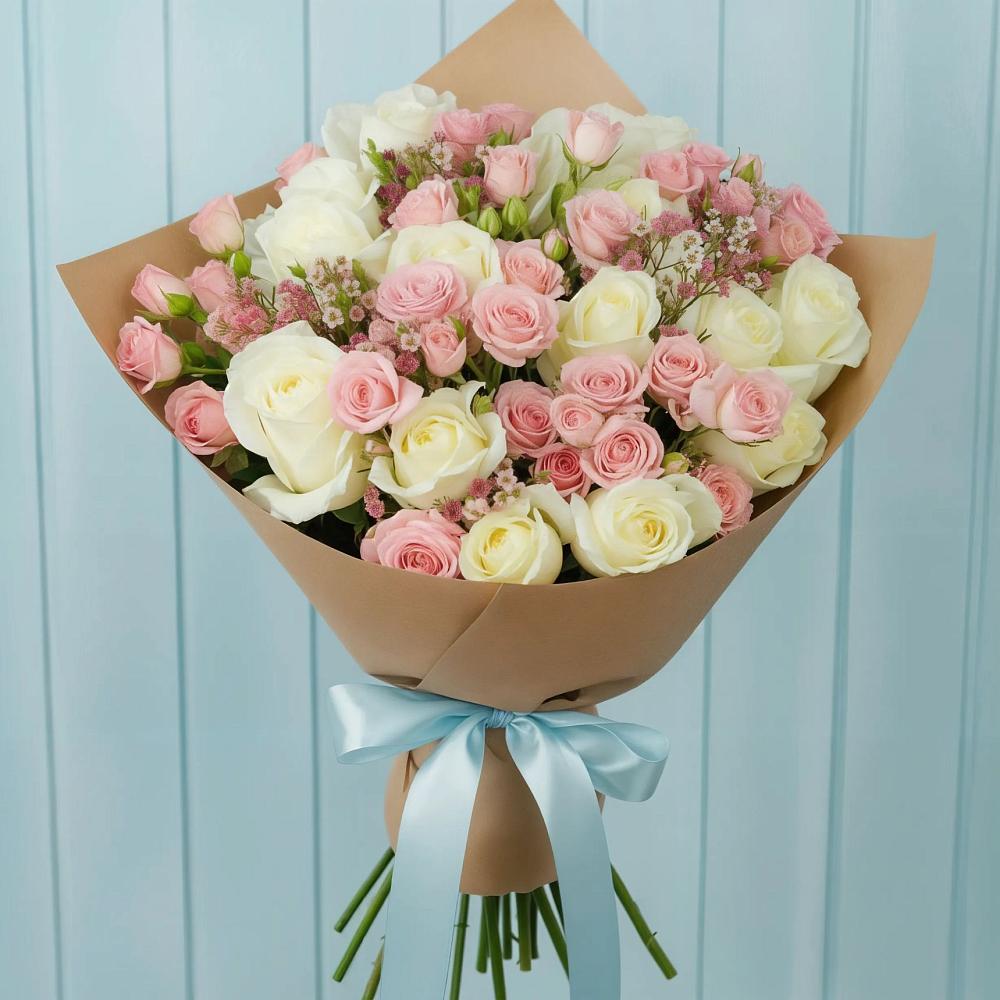 Букет цветов из: Розы в Смоленской