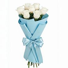 Букет 7 белых роз Проуд в Смоленской