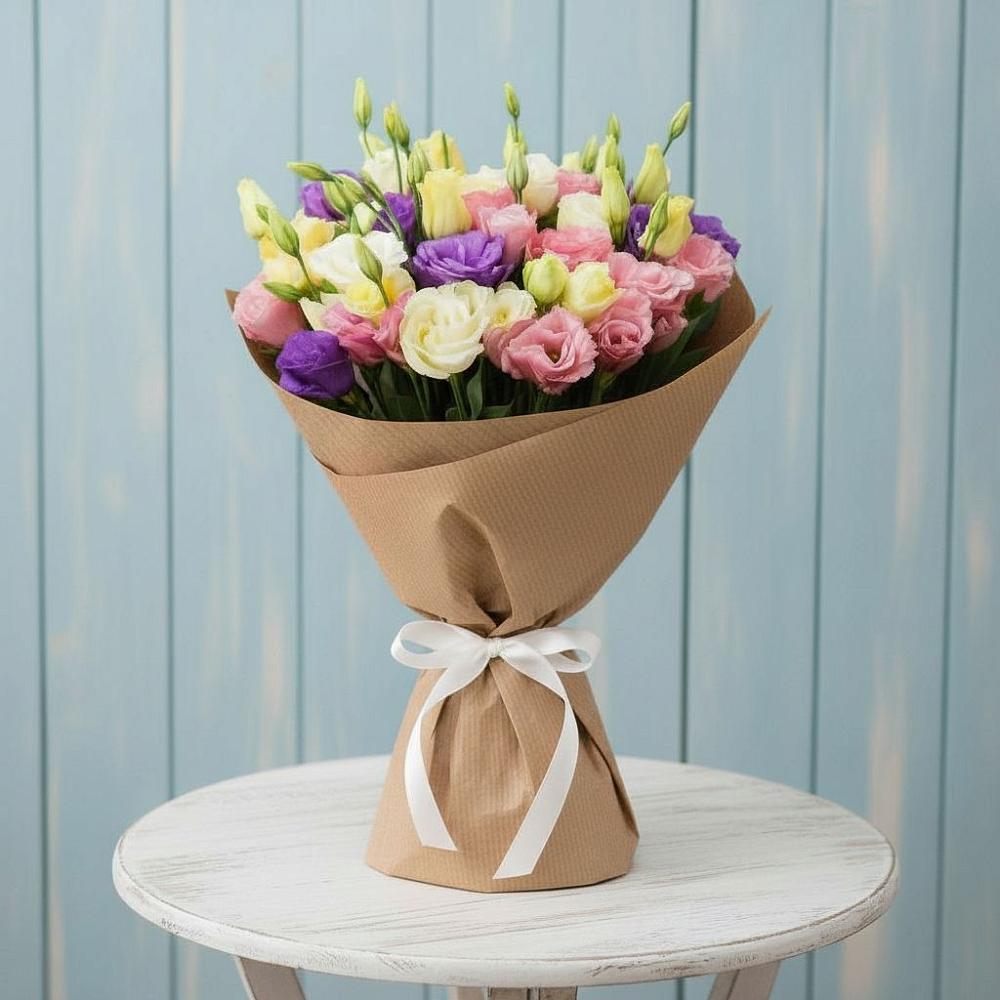 Букет цветов из: Лизиантусы в Смоленской