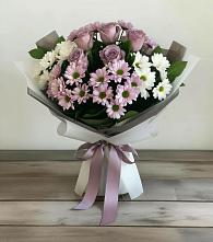 Букет цветов из:  Хризантемы и Розы в Смоленской
