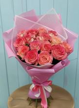 Букет 15 Розовых роз Равель в Смоленской