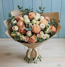 Букет цветов из:  Альстромерии и Розы #REPLACE_PRED# Смоленской